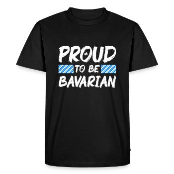Bavaria Flag Used Look Bavarian Flag Vintage - Men's Premium Organic T-Shirt - black - Front - Nico (187cm)