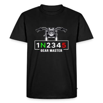 Motorcycle motor-biker Motorcyclist Motorcycle Tour - Men's Premium Organic T-Shirt - black - Front - Nico (187cm)