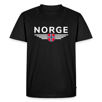 J’aime la tenue T-shirt design Norvège - T-shirt Premium bio Homme - noir - Devant - Nico (187cm)
