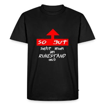 retirement - Men's Premium Organic T-Shirt - black - Front - Nico (187cm)