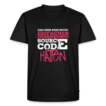 programmer - Men's Premium Organic T-Shirt - black - Front - Nico (187cm)