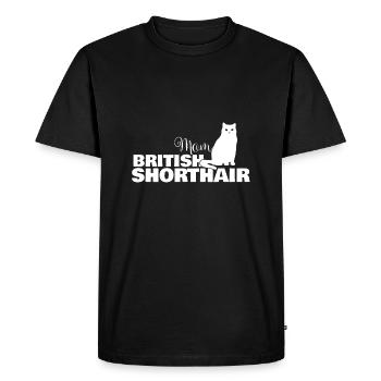 Britannique cheveux courts chat maman maman - T-shirt Premium bio Homme - noir - Devant - Nico (187cm)