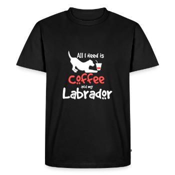 Labrador - T-shirt Premium bio Homme - noir - Devant - Nico (187cm)