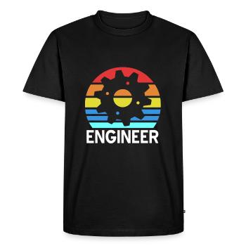 Engineer Civil Builder Mechanical Engineering Math - Men's Premium Organic T-Shirt - black - Front - Nico (187cm)