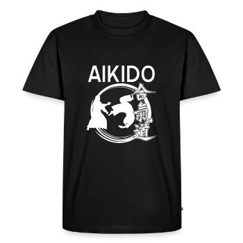 Aïkido - T-shirt Premium bio Homme - noir - Devant - Nico (187cm)