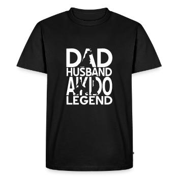 Aïkido - T-shirt Premium bio Homme - noir - Devant - Nico (187cm)