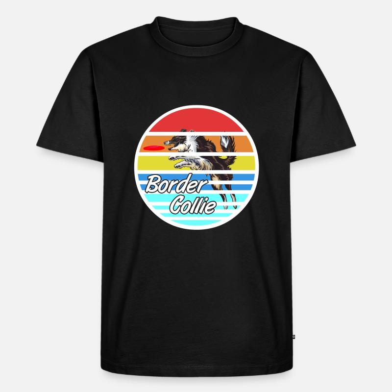 Border Collie - Männer Premium Bio T-Shirt - Schwarz