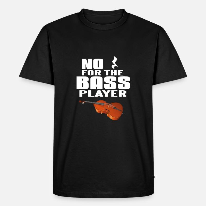 Kontrabass - Männer Premium Bio T-Shirt - Schwarz