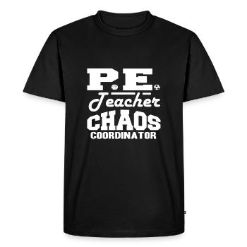physical education teacher - Men's Premium Organic T-Shirt - black - Front - Nico (187cm)
