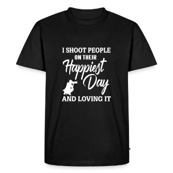 Photographe - T-shirt Premium bio Homme - noir - Devant - Nico (187cm)