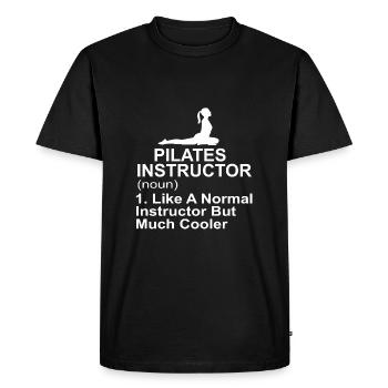 Pilates exercise - Men's Premium Organic T-Shirt - black - Front - Nico (187cm)