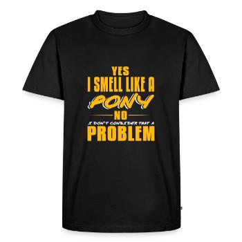 Pony - Men's Premium Organic T-Shirt - black - Front - Nico (187cm)