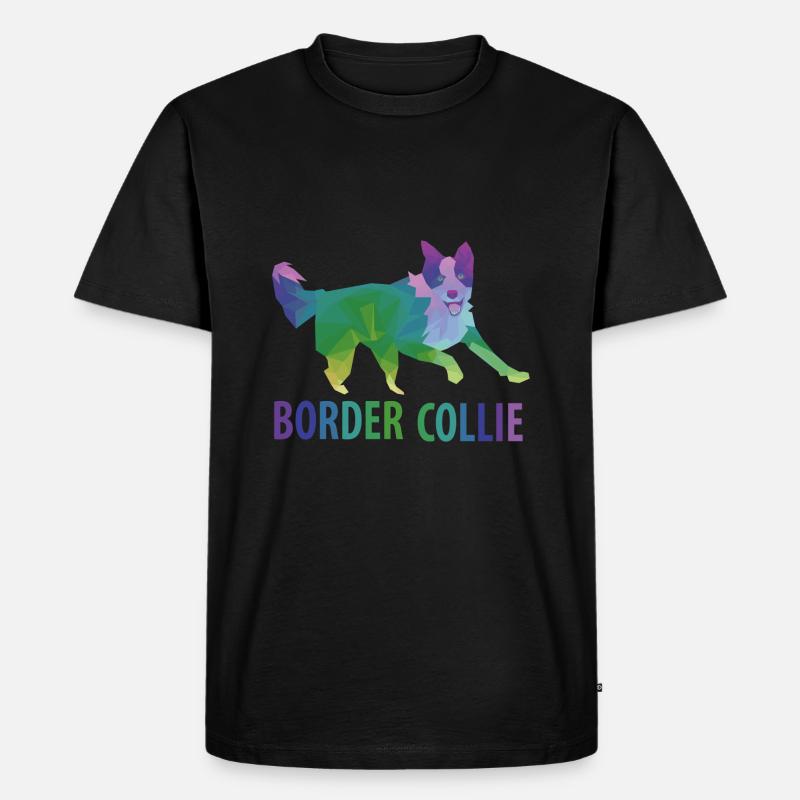 Border Collie Geschenk - Männer Premium Bio T-Shirt - Schwarz