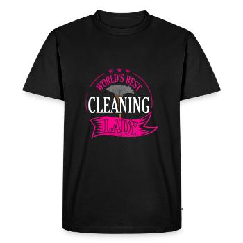 Femme de ménage - T-shirt Premium bio Homme - noir - Devant - Nico (187cm)