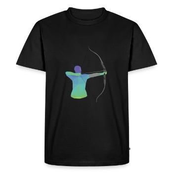 Archery gift - Men's Premium Organic T-Shirt - black - Front - Nico (187cm)