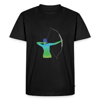 Archery gift - Men's Premium Organic T-Shirt - black - Front - Nico (187cm)