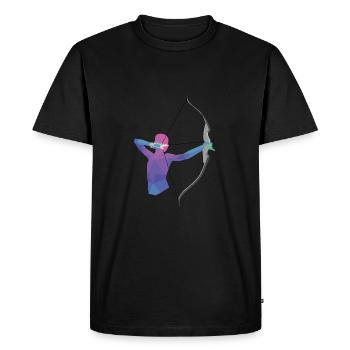 Archery gift - Men's Premium Organic T-Shirt - black - Front - Nico (187cm)