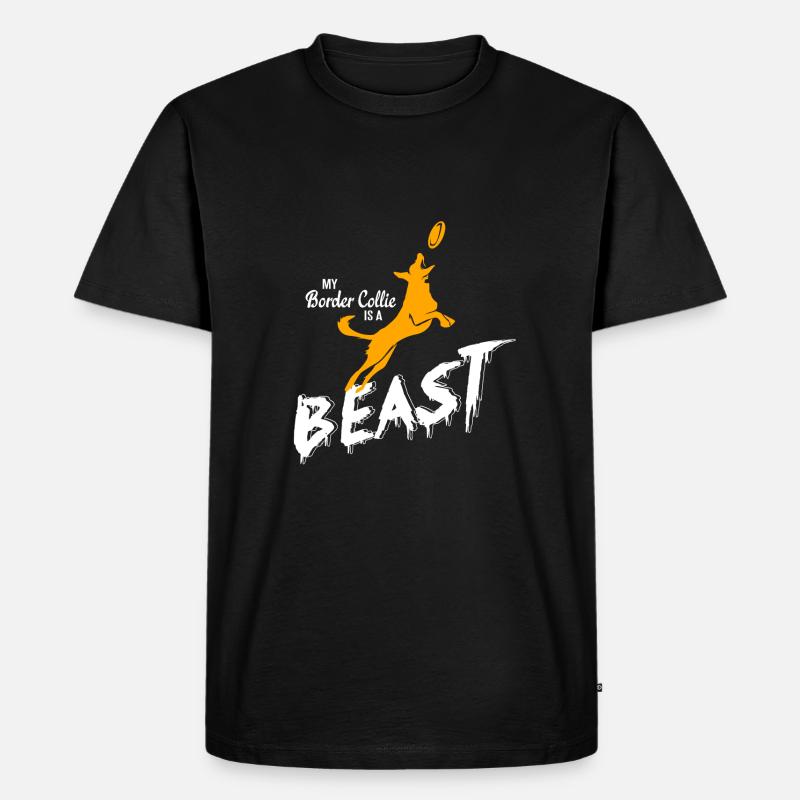 Border Collie - Männer Premium Bio T-Shirt - Schwarz