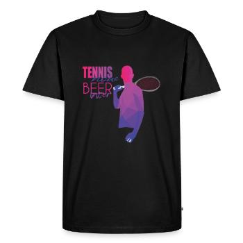 Tennis - Men's Premium Organic T-Shirt - black - Front - Nico (187cm)
