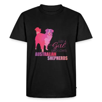 Australian Shepherd - Men's Premium Organic T-Shirt - black - Front - Nico (187cm)