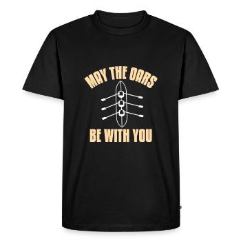 row - Men's Premium Organic T-Shirt - black - Front - Nico (187cm)