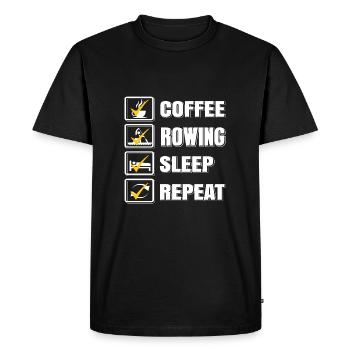 row - Men's Premium Organic T-Shirt - black - Front - Nico (187cm)