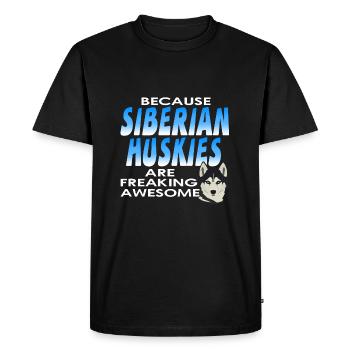 Husky sibérien - T-shirt Premium bio Homme - noir - Devant - Nico (187cm)