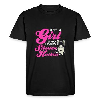 Husky sibérien - T-shirt Premium bio Homme - noir - Devant - Nico (187cm)