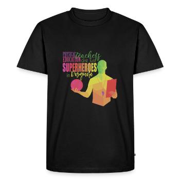 Professeur d’éducation physique PE Professeur Éducation physique Exercice - T-shirt Premium bio Homme - noir - Devant - Nico (187cm)