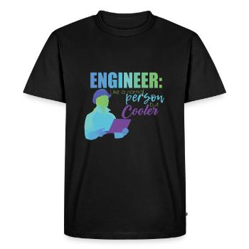 Engineer Engineer Technician Electrical Engineering Mechanical Engineering - Men's Premium Organic T-Shirt - black - Front - Nico (187cm)
