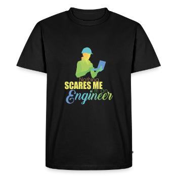 Engineer Engineer Technician Electrical Engineering Mechanical Engineering - Men's Premium Organic T-Shirt - black - Front - Nico (187cm)