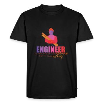 engineer - Men's Premium Organic T-Shirt - black - Front - Nico (187cm)