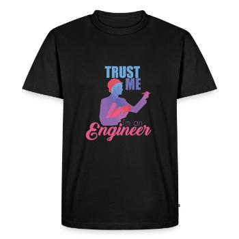 engineer - Men's Premium Organic T-Shirt - black - Front - Nico (187cm)