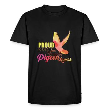 Dove - Men's Premium Organic T-Shirt - black - Front - Nico (187cm)