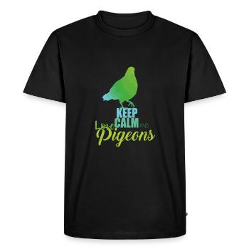 Dove - Men's Premium Organic T-Shirt - black - Front - Nico (187cm)