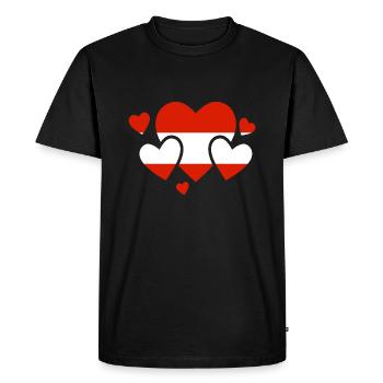 Drapeau de l’Autriche Drapeau de l’Autriche AT - T-shirt Premium bio Homme - noir - Devant - Nico (187cm)