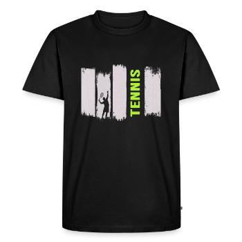 Match De Tennis Balle Joueur De Tennis Match De Tennis - T-shirt Premium bio Homme - noir - Devant - Nico (187cm)