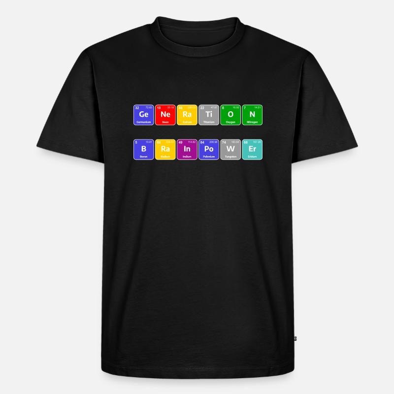 Generation Brainpower - Männer Premium Bio T-Shirt - Schwarz