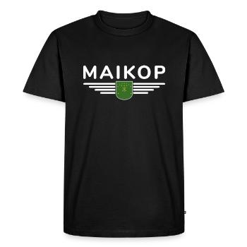 Maikop Design – For fans of the capital city of Adygea - Men's Premium Organic T-Shirt - black - Front - Nico (187cm)