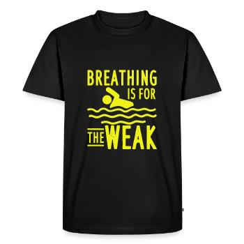 Nageur sans souffle instructeur de natation disant - T-shirt Premium bio Homme - noir - Devant - Nico (187cm)