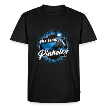 Remplissez vos sténopés – Painter Humour - T-shirt Premium bio Homme - noir - Devant - Nico (187cm)