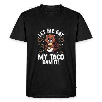 Dicton de castor effronté pour les amateurs de castors - T-shirt Premium bio Homme - noir - Devant - Nico (187cm)