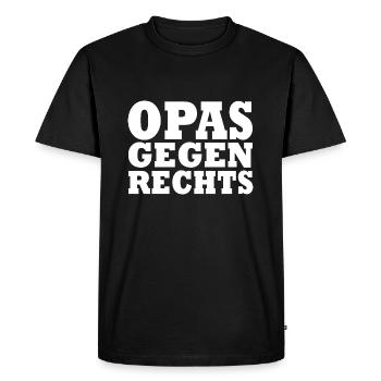Les grands-pères contre la droite - T-shirt Premium bio Homme - noir - Devant - Nico (187cm)