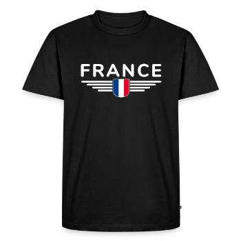 I Love France Elegance Style Design Outfits - Men's Premium Organic T-Shirt - black - Front - Nico (187cm)