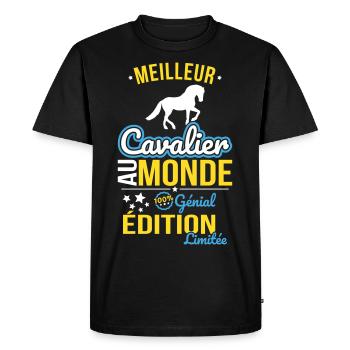 Best Rider in the World - 100% Awesome - Men's Premium Organic T-Shirt - black - Front - Nico (187cm)