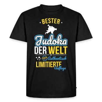 Best Judoka in the World - 100% Authentic - Men's Premium Organic T-Shirt - black - Front - Nico (187cm)