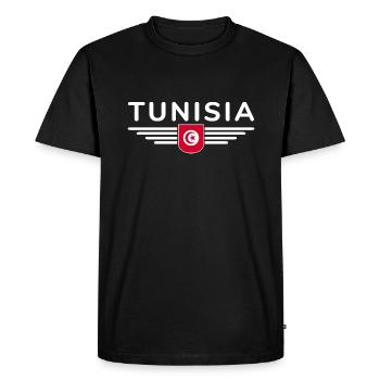 Tunisia Design – For Culture Fans - Men's Premium Organic T-Shirt - black - Front - Nico (187cm)