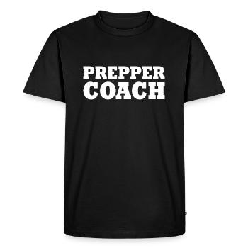 Prepper - T-shirt Premium bio Homme - noir - Devant - Nico (187cm)