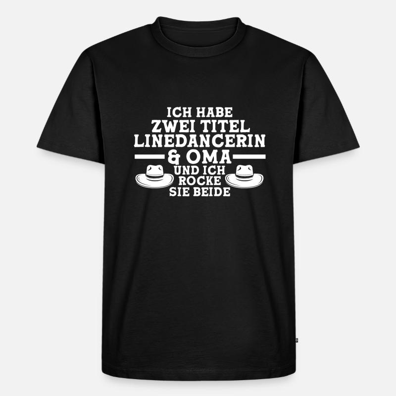 Linedance Oma Großmutter Geschenk - Männer Premium Bio T-Shirt - Schwarz
