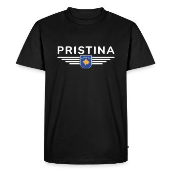 Pristina Kosovo Fan T-Shirt Design - T-shirt Premium bio Homme - noir - Devant - Nico (187cm)